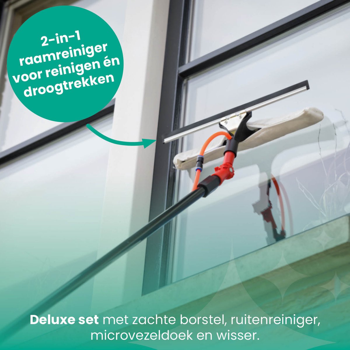 Shine - Deluxe Telescopische Wasborstel 6,5 Meter