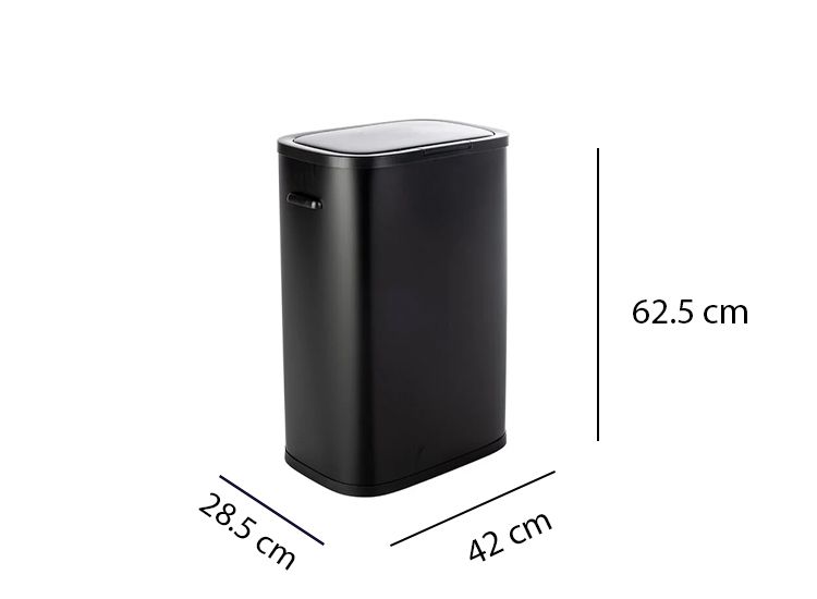 QLT - Prullenbak 55 Liter - Zwart