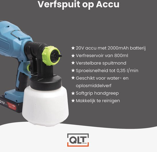 QLT - Verfspuit op Accu