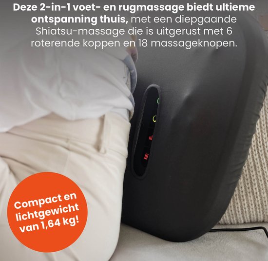 QLT - 2-in-1 Rug en Voetmassageapparaat met Infrarood