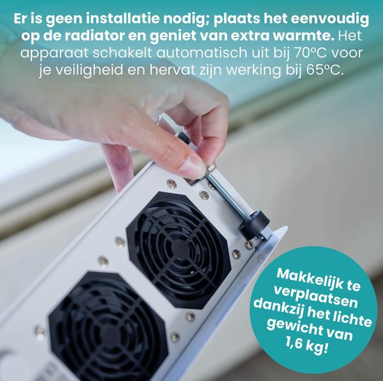 Nexxt - SmartAir Boost Draagbare Radiatorventilator