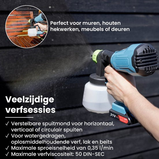 QLT - Verfspuit op Accu