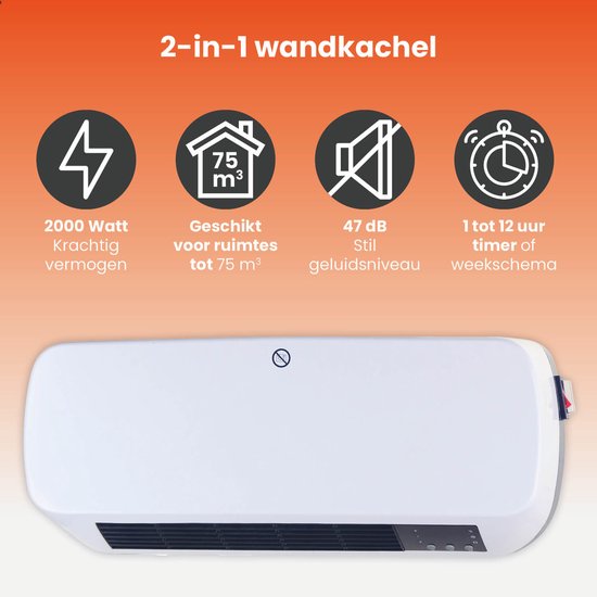 QLT - 2-in-1 Keramische Kachel met Wandmontage