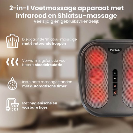 QLT - 2-in-1 Rug en Voetmassageapparaat met Infrarood