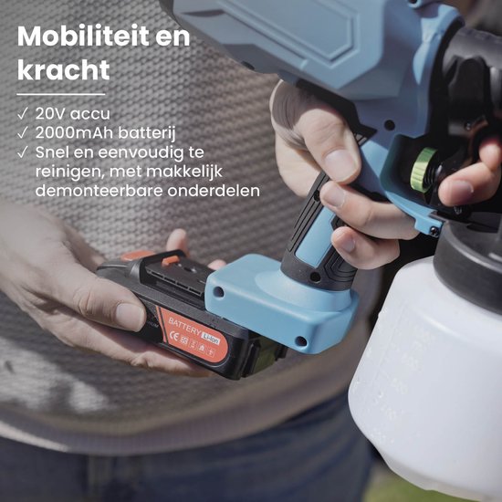 QLT - Verfspuit op Accu