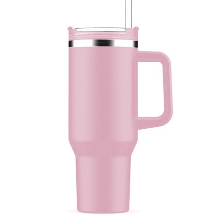Nexxt - RVS Thermosbeker met Handvat en Rietje