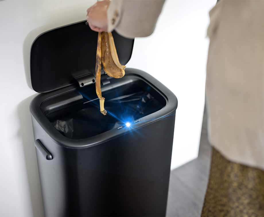 QLT - Prullenbak 55 Liter - Zwart met Sensor