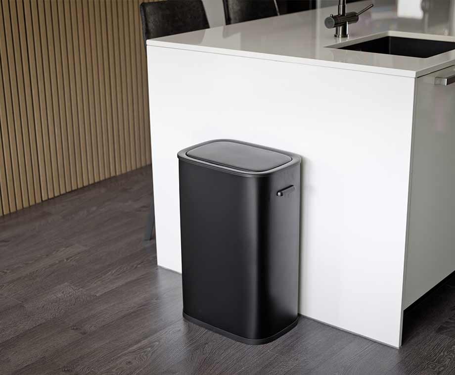 QLT - Prullenbak 55 Liter - Zwart met Sensor