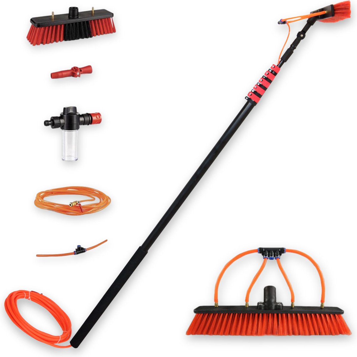 Shine - Telescoopsteel met borstel - 6 delige set