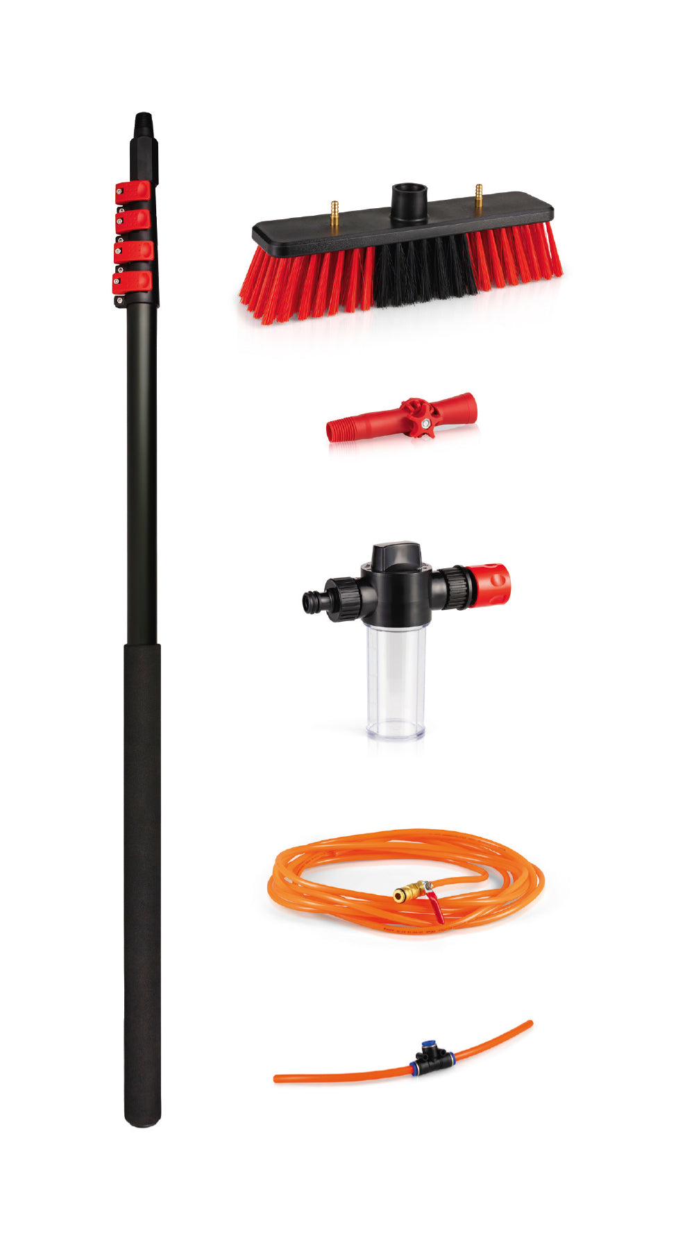 Shine - Telescoopsteel met borstel - 6 delige set
