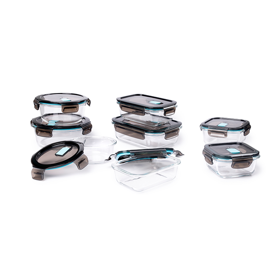 Nexxt - Set van 8 Glazen Vershoudbakjes