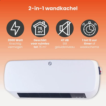 QLT - 2-in-1 Keramische Kachel met Wandmontage