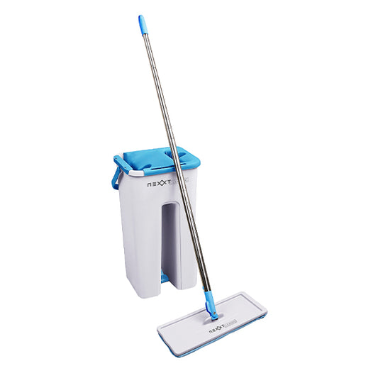 Nexxt - Flat Mop met Emmer 360° Draaibaar