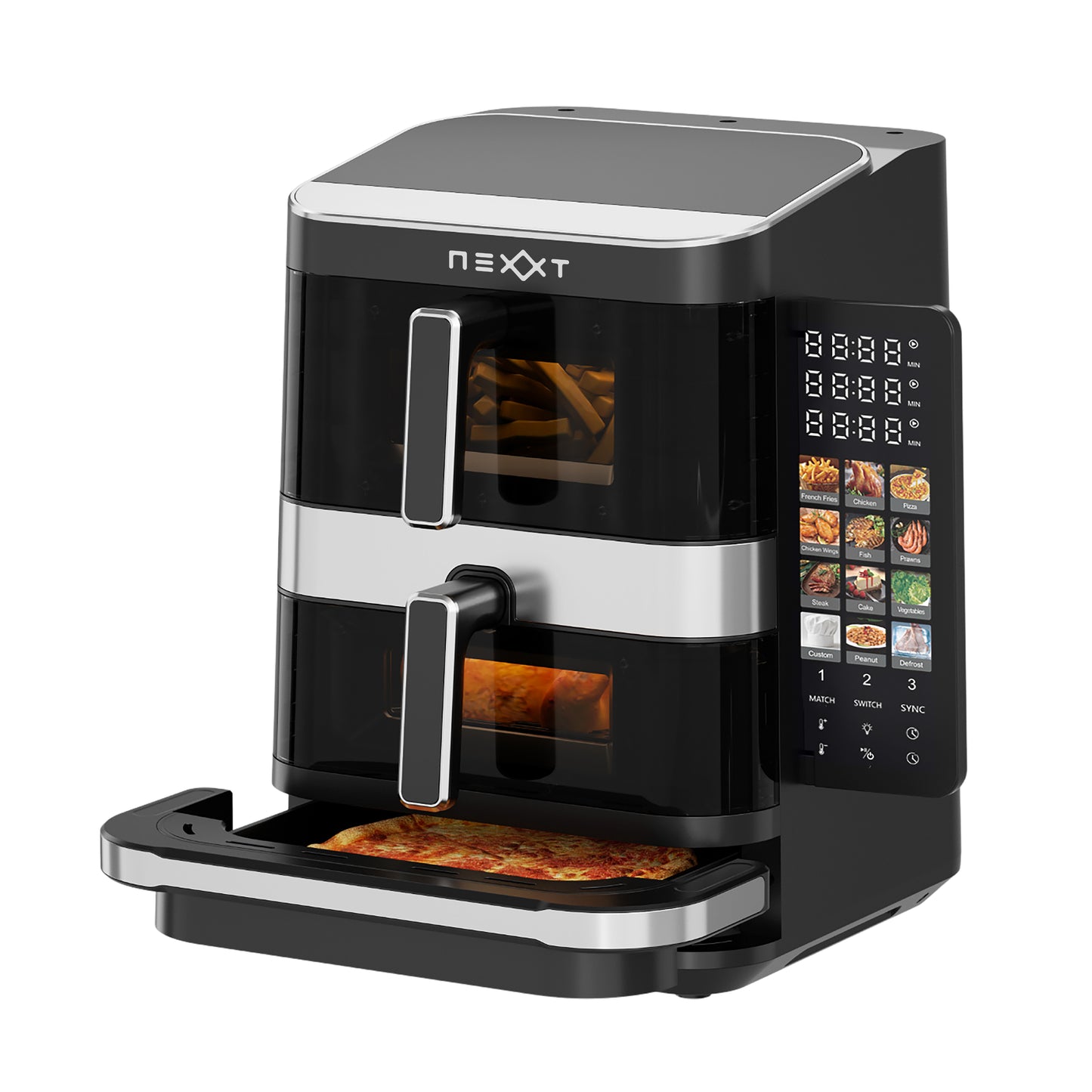 Nexxt - Double Stack Airfryer with Pizza Maker