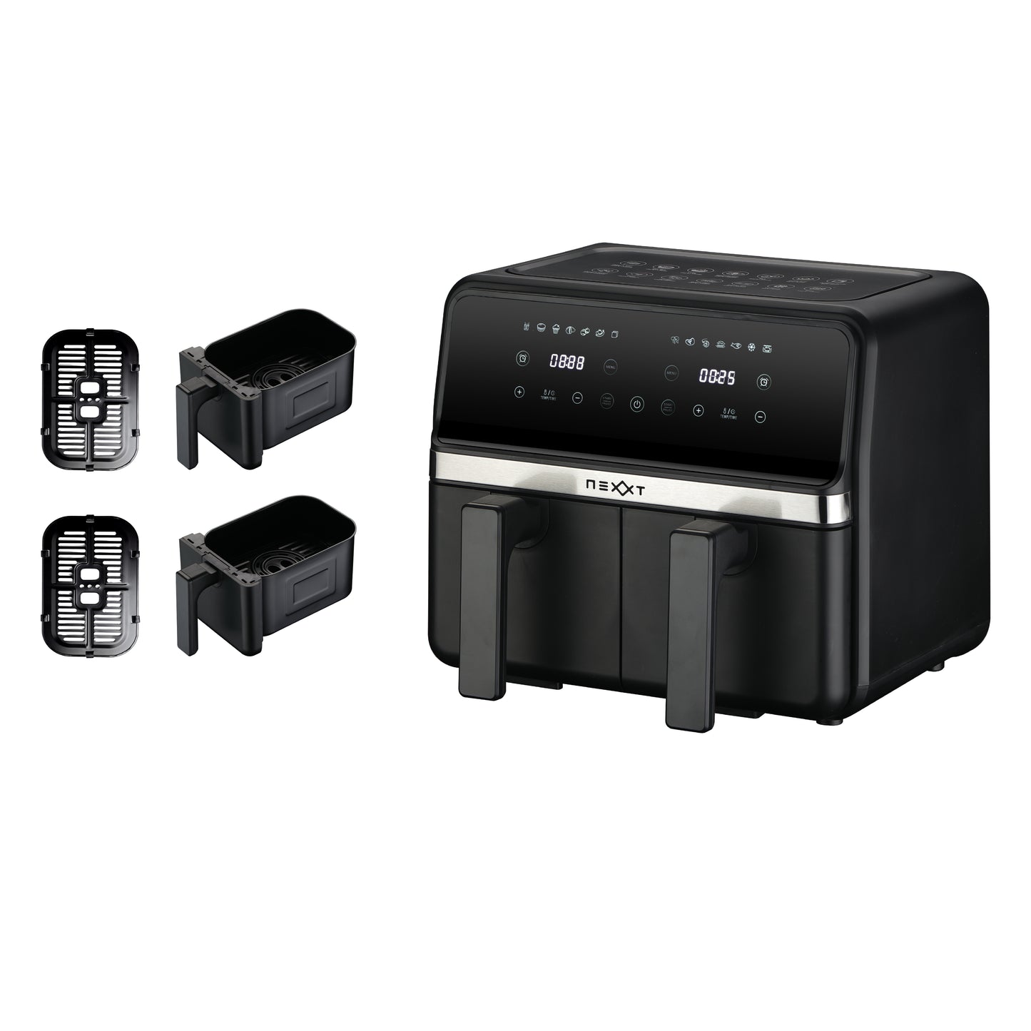 Nexxt - Dubbele Airfryer 4L + 4L