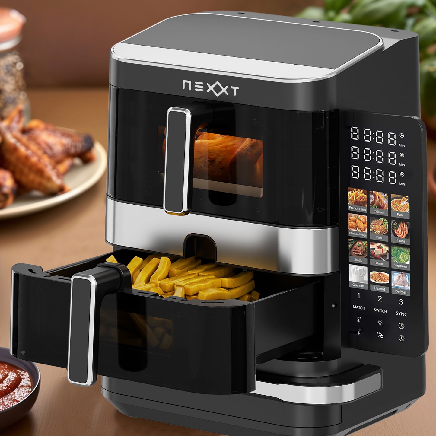 Nexxt - Double Stack Airfryer with Pizza Maker