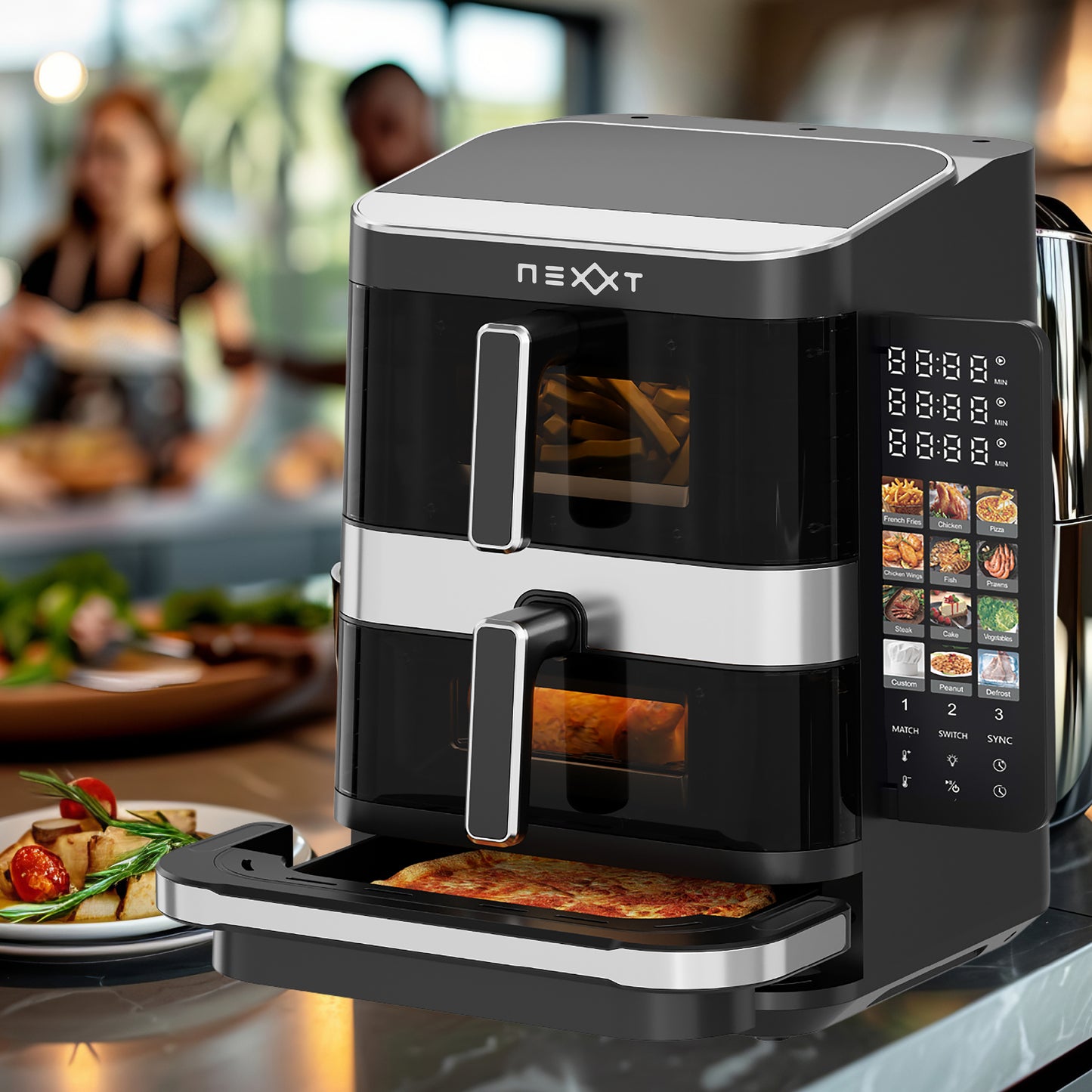 Nexxt - Double Stack Airfryer with Pizza Maker