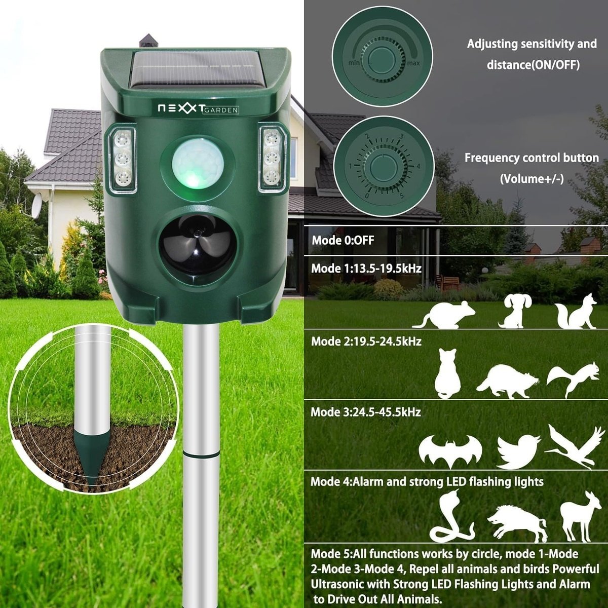 Nexxt - Solar Dierenverjager