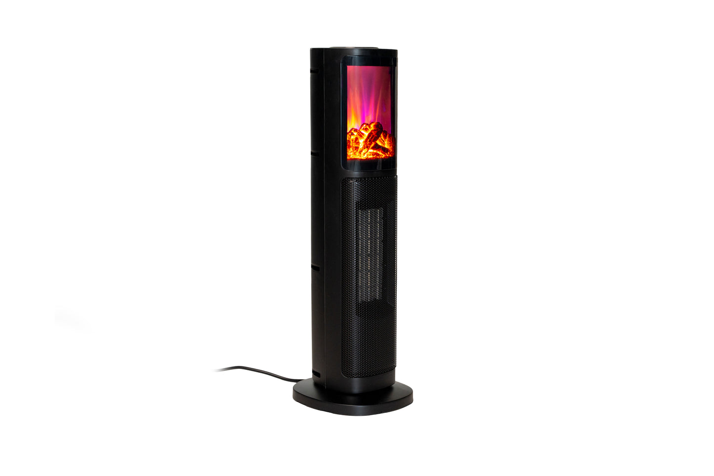 Nexxt -  tower heater with flame - black